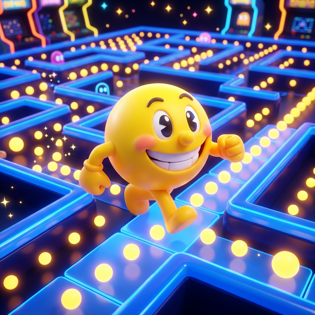 Pac-Man na dlaždici